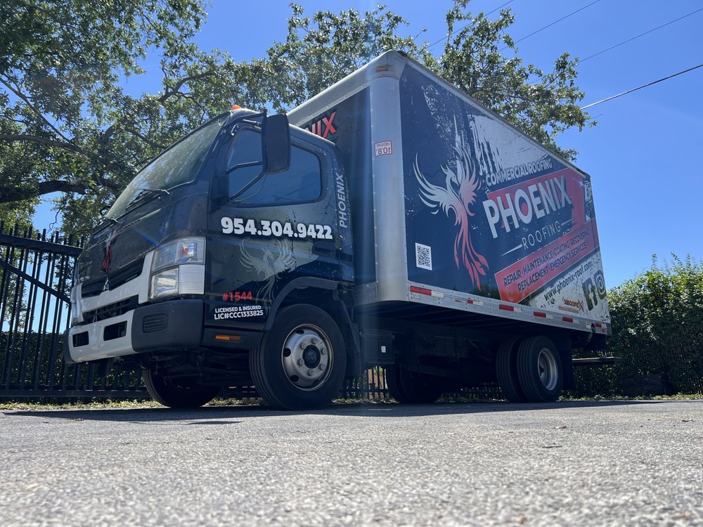 Phoenix Roofing Truck in Broward County, South Florida